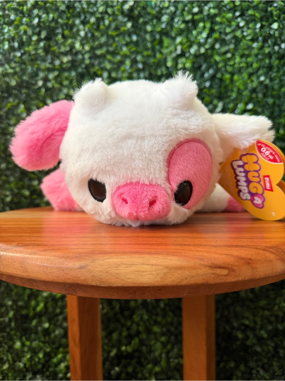 Zuru Hug-A-Lumps Fuzzy Clover the Pink Spotted Cow Weighted Plush